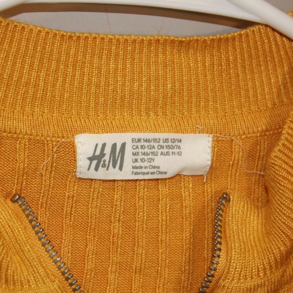 H&M Zip Sweater - 12/14 - Picture 2 of 3
